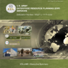 Proposal Cover for Army ERP Services